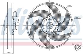 Nissens 85667 - VENTILADOR CITROEN ZX(N2)(91-)1.8 D