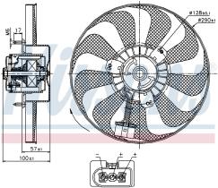 Nissens 85684 - VENTILADOR SEAT TOLEDO II(1M2)(98-)