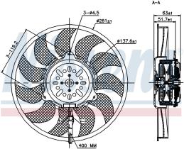 Nissens 85692 - VENTILADOR AUDI A 6/S 6(C6)(04-)2.0