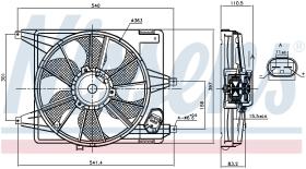 Nissens 85708 - VENTILADOR DACIA LOGAN I(04-)1.0 I