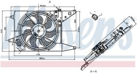 Nissens 85710 - VENTILADOR DACIA LOGAN I(04-)1.2 I