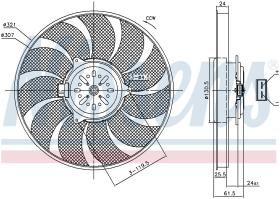 Nissens 85786 - VENTILADOR OPEL VECTRA C(02-)2.2 I