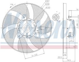 Nissens 85800 - VENTILADOR VOLKSWAGEN CADDY II(9K.9