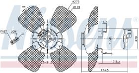 Nissens 85801 - VENTILADOR VOLKSWAGEN PASSAT B3(3A.