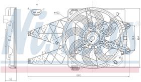 Nissens 85881 - VENTILADOR OPEL COMBO(12-)1.4 I LPG