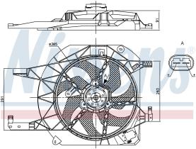 Nissens 85883 - VENTILADOR VAUXHALL VIVARO A(01-)2.