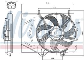 Nissens 85986 - VENTILADOR OPEL CROSSLAND X(17-)1.2