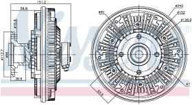 Nissens 86030 - VENTILADOR CLUTCH MAN F 2000(94-)6