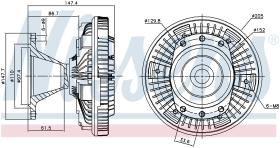 Nissens 86034 - VENTILADOR CLUTCH DAF F 95(87-)380