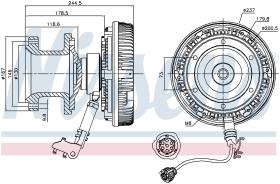 Nissens 86053 - VENTILADOR CLUTCH MERCEDES ACTROS M