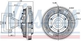 Nissens 86070 - VENTILADOR CLUTCH DAF F 65(93-)180