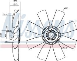 Nissens 86074 - VENTILADOR CLUTCH VOLVO BUS B7L