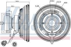 Nissens 86150 - VENTILADOR CLUTCH VOLVO FM-12(98-)3