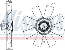 Nissens 86161 - VENTILADOR CLUTCH RVI-RENAULT TRUCK