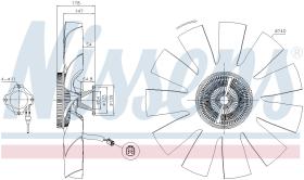 Nissens 86210 - VENTILADOR CLUTCH SCANIA P-.G-.R-.S