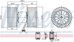 Nissens 87196 - VENTILADOR HAB.BMW 3 E46 COMPACT(01