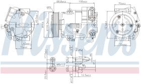 Nissens 890058 - COMPRESOR VAUXHALL MERIVA B(10-)1.3