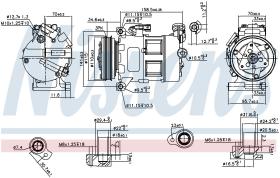 Nissens 890062 - COMPRESOR VOLVO S80 II(AS)(06-)D5