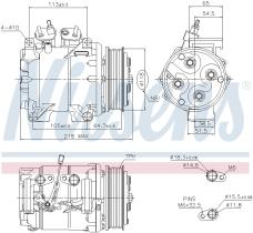 Nissens 890128 - COMPRESOR HONDA CR-V(RD)(02-)2.0 I