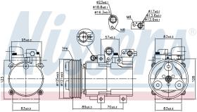 Nissens 890136 - COMPRESOR HYUNDAI H1(A1)(97-)2.5 CR