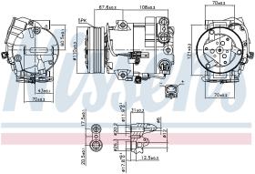 Nissens 890268 - COMPRESOR OPEL ASTRA J(09-)1.4 I 1