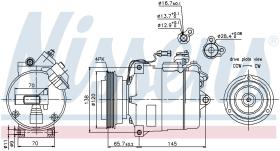 Nissens 89027 - COMPRESOR VOLKSWAGEN PASSAT B5(3B2.
