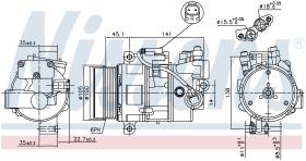 Nissens 89043 - COMPRESOR ALPINA D3(E90-E91-E92)2.0