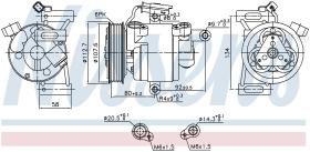 Nissens 890649 - COMPRESOR PEUGEOT 108(14-)1.0 VTI