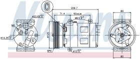 Nissens 89072 - COMPRESOR RENAULT MEGANE I(95-)1.6