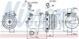 Nissens 89133 - COMPRESOR BMW 3 E46(98-)320D