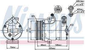 Nissens 89197 - COMPRESOR VAUXHALL CORSA C(00-)1.2