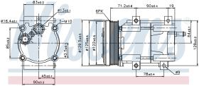 Nissens 89205 - COMPRESOR FORD CONTOUR(95-)2.0 I 16