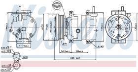 Nissens 89221 - COMPRESOR PONTIAC G3(09-)1.6 I 16V