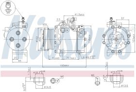 Nissens 89349 - COMPRESOR FIAT SEDICI(06-)1.6 I 16V