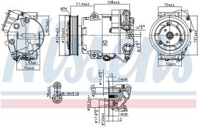 Nissens 89425 - COMPRESOR VAUXHALL MERIVA B(10-)1.4