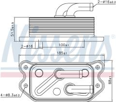 Nissens 90716 - RADIADOR ACEITE VOLVO XC 90 I(02-)T