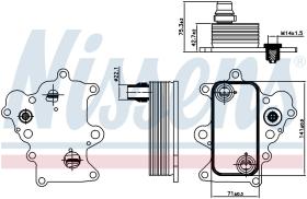 Nissens 90885 - RADIADOR ACEITE FIAT 500 L(12-)1.6