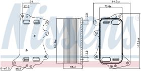 Nissens 90908 - RADIADOR ACEITE BMW 5 GT F07(09-)53