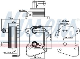 Nissens 90977 - RADIADOR ACEITE OPEL ASTRA H(04-)1.