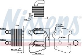 Nissens 90978 - RADIADOR ACEITE OPEL ASTRA H(04-)1.