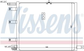 Nissens 94300 - CONDENSADOR SAAB 9000(84-)2.0 I 16V