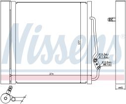 Nissens 94543 - CONDENSADOR SMART FORTWO(W450)(04-)