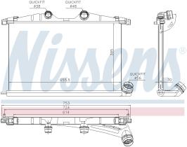 Nissens 96496 - INTERCOOLER PEUGEOT 407(6D.6C.6E)(0