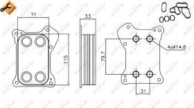 Nrf 31167 - RADIADOR ACEITE OPEL CORSA 1.3D 07/