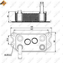 Nrf 31176 - RADIADOR ACEITE VOLVO C70 97-