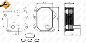 Nrf 31212 - RADIADOR ACEITE FORD TRANSIT