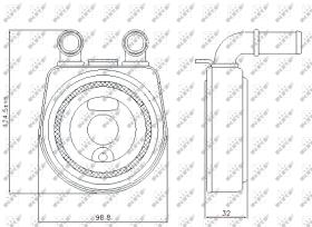 Nrf 31249 - RADIADOR ACEITE PEUGEOT 206 08/1998