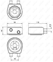 Nrf 31301 - RADIADOR ACEITE DONUT UNIVERSAL