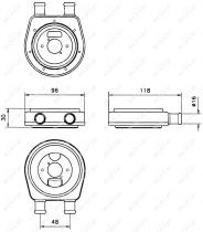 Nrf 31303 - RADIADOR ACEITE DONUT UNIVERSAL