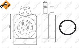 Nrf 31304 - RADIADOR ACEITE AUDI 100 90-